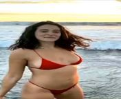 Natalie Martinez - Red Bikini Beach Vertical Edit from natalie martinez kindom nude sex
