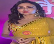 Amruta Khanvilkar in transparent yellow saree from desi girl in transparent wet saree showing boobs hot show