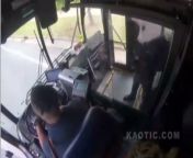Criminal tries to force bus-driver with pistol to stop bus where he wants to get off. He found out quickly that that wont fly. from bus driver fuck conductor auntyian