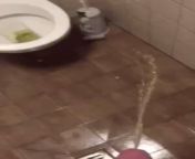 [50/50] A very clean public bathroom (SFW) &#124; Man pissing on bathroom floor (NSFW) from letrig bathroom karti aunti