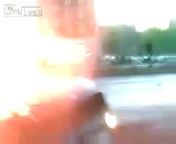 (50/50) Man crawls out of car on fire (NSFW) &#124; Man helps lady cross street (SFW) from man fucking lady mp4