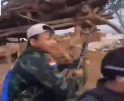 KNDF (Karenni Nationalities Defense Force) Attacks a Myanmar Junta Outpost. After Capturing the Base, a Fighter asks a POW, &#34;Are you a fan of Manchester United?&#34; (Exact date and location unknown) from myanmar လိုး ပါကငဖှငှ့ cg