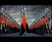 This sequence in the film Pink Floyd: The Wall (1982) is called Waiting For The Worms in which the character, Pink, hallucinates during a concert and dreams that he is a dictator and his concert is a fascist rally from earth worms in puss