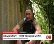 Ua pov US reporters visit a village retaken by UA and show killed RU soldiers and the general destruction from reporters masturbasian