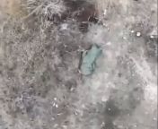 ua pov - Ukrainian drone drops 2 grenades on a sleeping Russian soldier, comes back later to drop 2 more on the now seriously wounded soldier from sleeping russian mom s