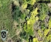 In order to eliminate Russian Army fighters in the Luhansk region, a Ukrainian drone from the 32nd Mechanized Brigade (32 OMBr) drops numerous VOG genades. from candela vetrano nudex vog
