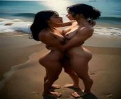 Two Indian girl proclaim love on the beach! from view full screen busty indian girl finger fucked on back seat mp4