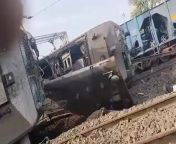 A goods train collided with a stationary goods train at Singhpur railway station in India. 04/19/23 from tamil actress ratha hot pundais xxx vidaeo railway station toilet