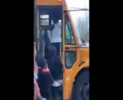A parent confronts a school bus driver with a squeegee and loses her shit. from desi bus driver fuck school girln bhabhi